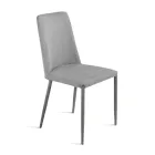 Set med 4 stoppade stolar i färgglatt tyg och stoppad stomme - Luciana Viadurini