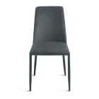 Set med 4 stoppade stolar i färgglatt tyg och stoppad stomme - Luciana Viadurini