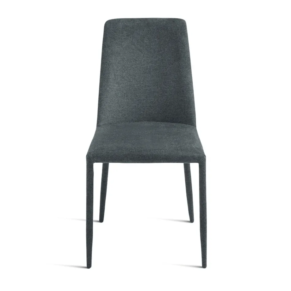 Set med 4 stoppade stolar i färgglatt tyg och stoppad stomme - Luciana Viadurini