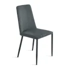 Set med 4 stoppade stolar i färgglatt tyg och stoppad stomme - Luciana Viadurini