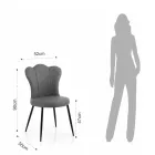 Set med 4 stolar i syntetläder med ålderseffekt - bärnsten Viadurini