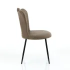 Set med 4 stolar i syntetläder med ålderseffekt - bärnsten Viadurini