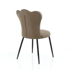 Set med 4 stolar i syntetläder med ålderseffekt - bärnsten Viadurini