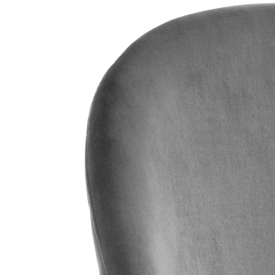 Set med 4 stolar i sammetseffekt mikrofibertyg - Terbio Viadurini