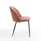 Set med 4 stolar i sammetseffekt mikrofibertyg - Terbio Viadurini