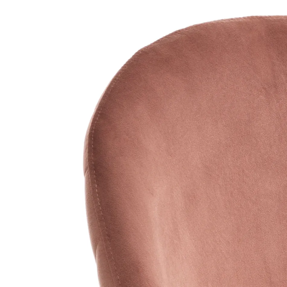 Set med 4 stolar i sammetseffekt mikrofibertyg - Terbio Viadurini