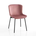 Set med 4 tygstolar och lutande fötter - Dentice Viadurini