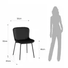 Set med 4 tygstolar och lutande fötter - Dentice Viadurini