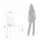 Set med 4 stolar klädda i syntetiskt läder Olika ytbehandlingar - uran Viadurini