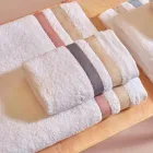 Serenity dubbel volanger bomullsfrotté gästansiktshandduksset Viadurini