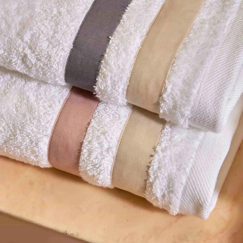 Serenity dubbel volang bomullsfrotté Gästansiktshandduksset Viadurini