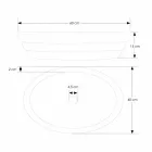 Set av upphängda designmöbler för badrum i teak blockboard Poggio Viadurini