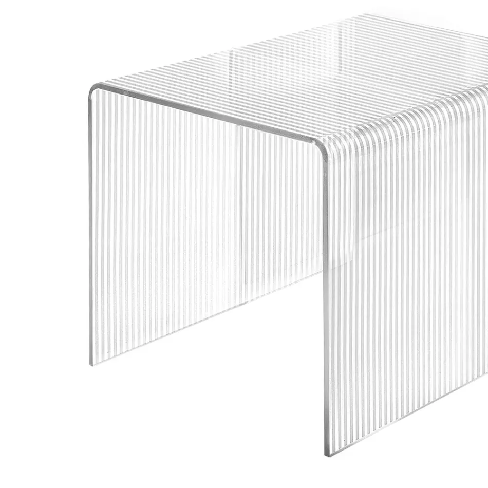 Set med tre hopfällbara plexiglasbord tillverkade i Italien - Leandro Viadurini