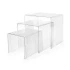 Set med tre hopfällbara plexiglasbord tillverkade i Italien - Leandro Viadurini