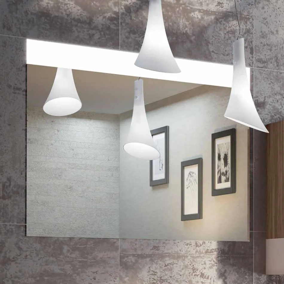 Trä möbler design hängande badrumssats gjord i Italien Cesena Viadurini