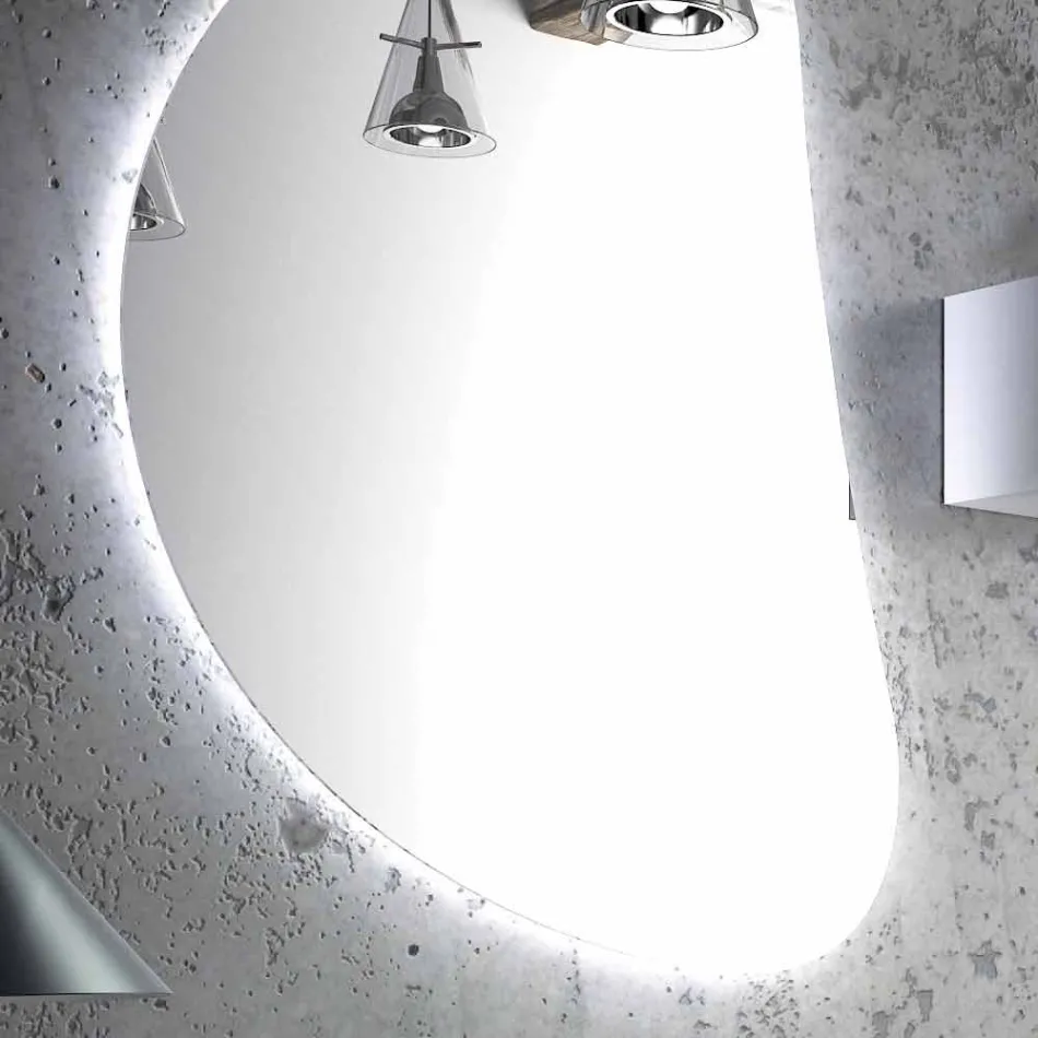 Trä uppsättning design hängande badrumsmöbler gjorda i Italien :-( Viadurini