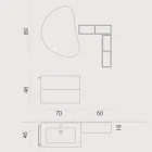 Trä uppsättning design hängande badrumsmöbler gjorda i Italien :-( Viadurini