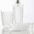 Set för badrumsdispenser + glas + modernt tvålfat Netro