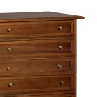 Kommod i patinerat valnötsträ Tillverkad i Italien - Selvans Viadurini