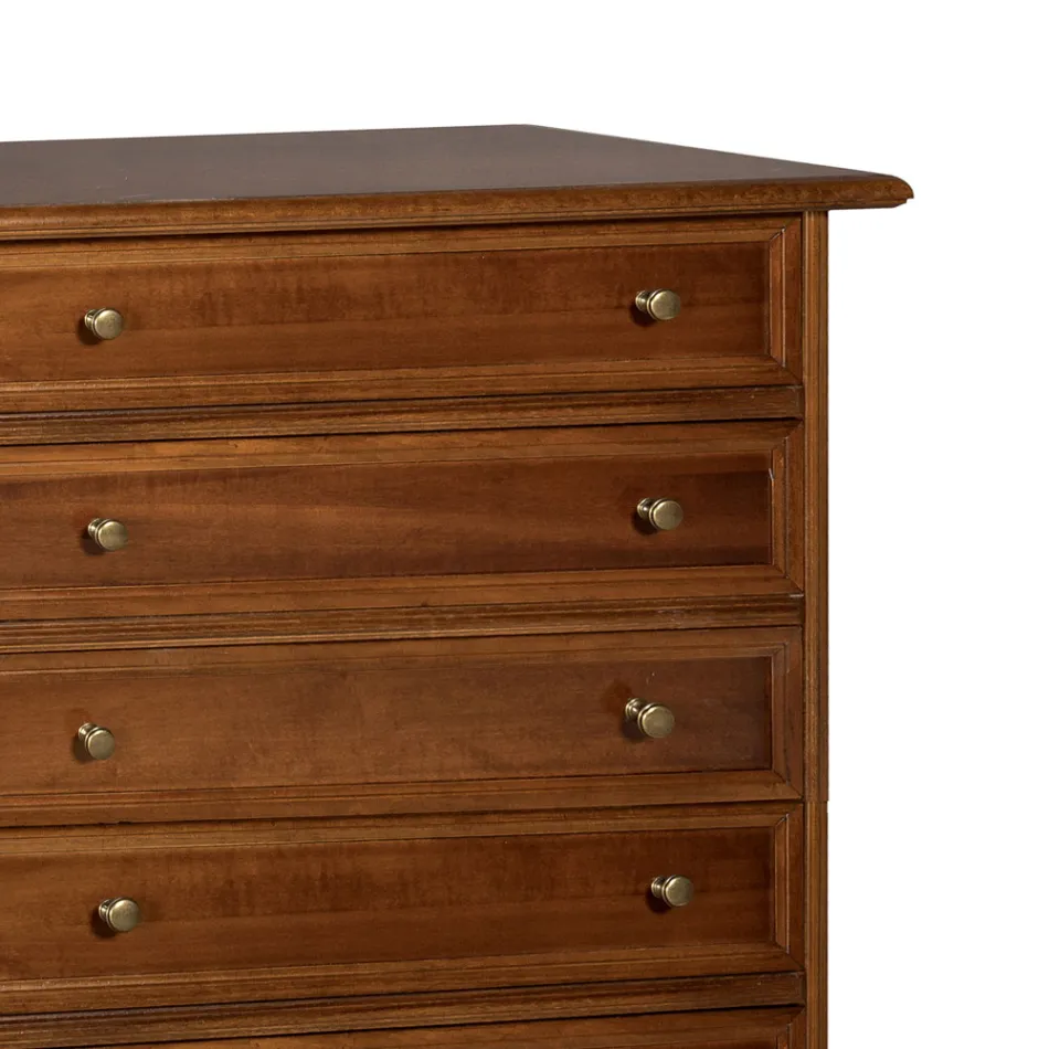 Kommod i patinerat valnötsträ Tillverkad i Italien - Selvans Viadurini