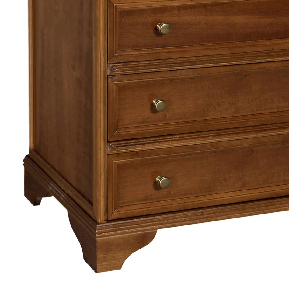 Kommod i patinerat valnötsträ Tillverkad i Italien - Selvans Viadurini