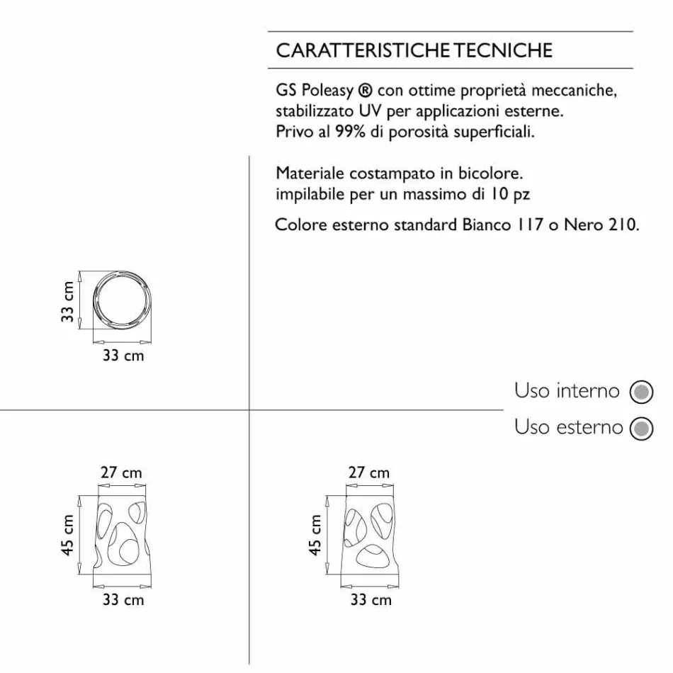 Stapelbara designpallar inomhus eller utomhus, 6 stycken - Liberty av Myyour Viadurini