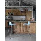 Hög pall, 2 delar, i metall och polypropen tillverkad i Italien - Christabel Viadurini