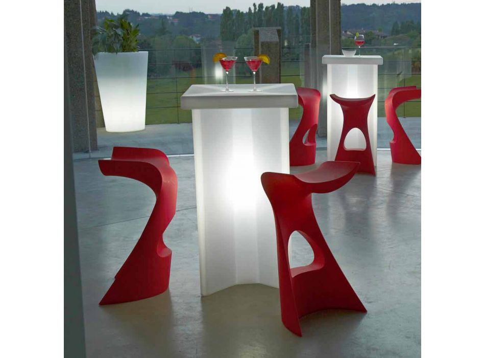 Coloured high stool Slide Koncord modern design gjord i Italien Viadurini