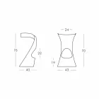 Coloured high stool Slide Koncord modern design gjord i Italien Viadurini