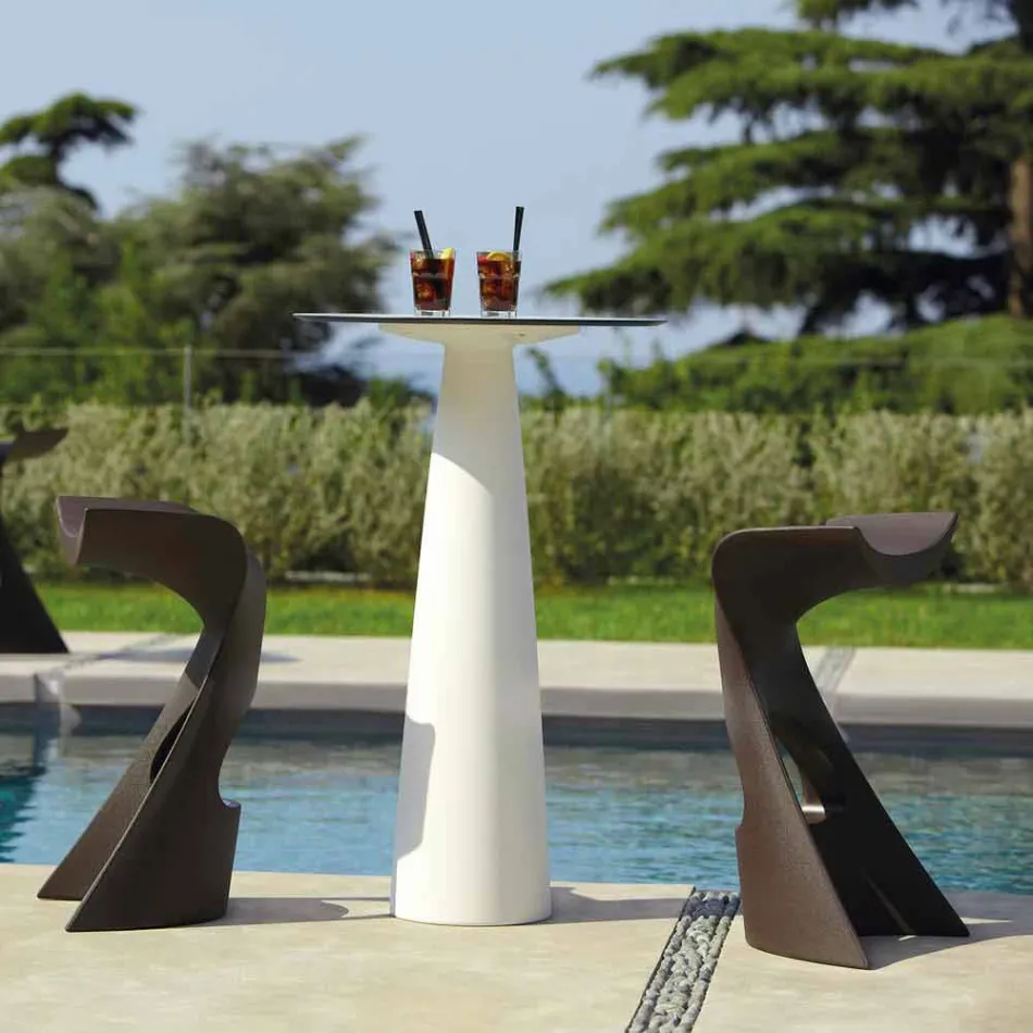 Coloured high stool Slide Koncord modern design gjord i Italien Viadurini