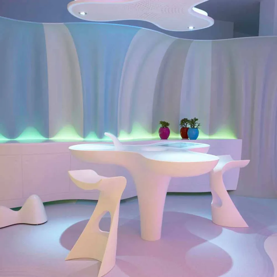 Coloured high stool Slide Koncord modern design gjord i Italien Viadurini