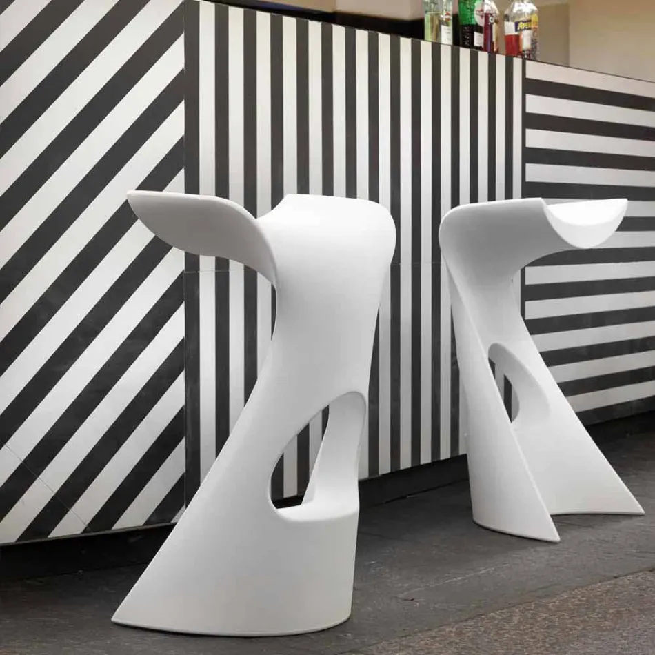 Coloured high stool Slide Koncord modern design gjord i Italien Viadurini