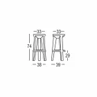 Hög design barstol i polyeten Tillverkad i Italien - Tinuccia Viadurini