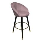 Hög barstol i trä och metall med säte i polyester - Enzo Viadurini
