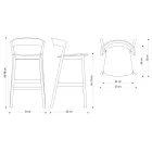 Hög kökspall med askstruktur Tillverkad i Italien - Oslo Viadurini