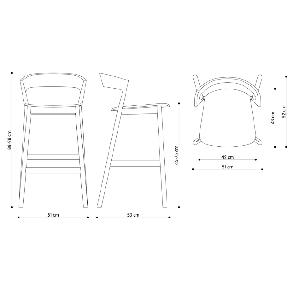 Hög kökspall med askstruktur Tillverkad i Italien - Oslo Viadurini