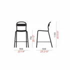 Hög stapelbar utomhuspall tillverkad i Italien, 2 delar - Trixie Viadurini