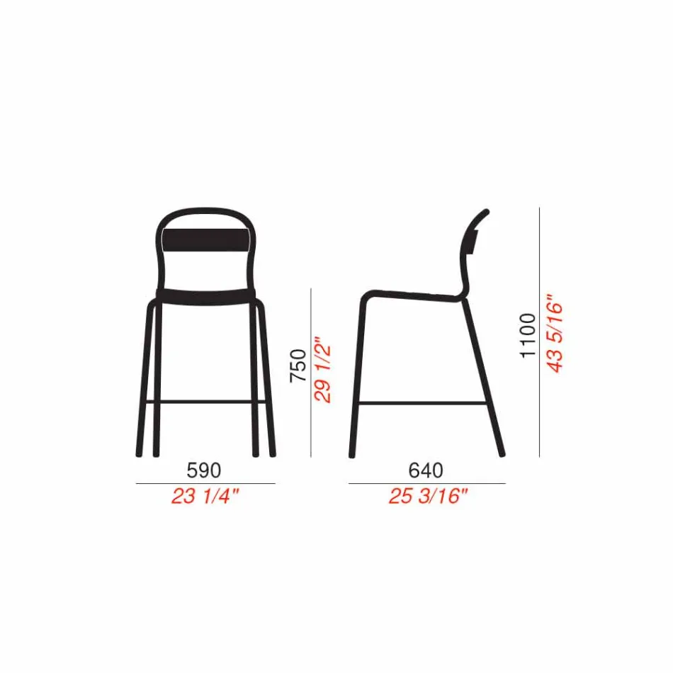 Hög stapelbar utomhuspall tillverkad i Italien, 2 delar - Trixie Viadurini