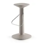 Högdesignad pall i polyeten och rostfritt stål Tillverkad i Italien - Pito Viadurini