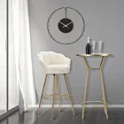 Hög pall i gyllene järn med säte täckt i sammet - Annina Viadurini