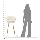 Hög pall i gyllene järn med säte täckt i sammet - Annina Viadurini