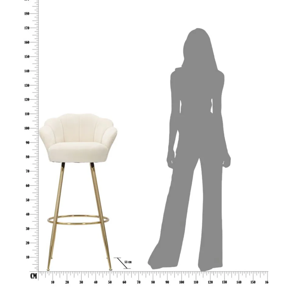 Hög pall i gyllene järn med säte täckt i sammet - Annina Viadurini