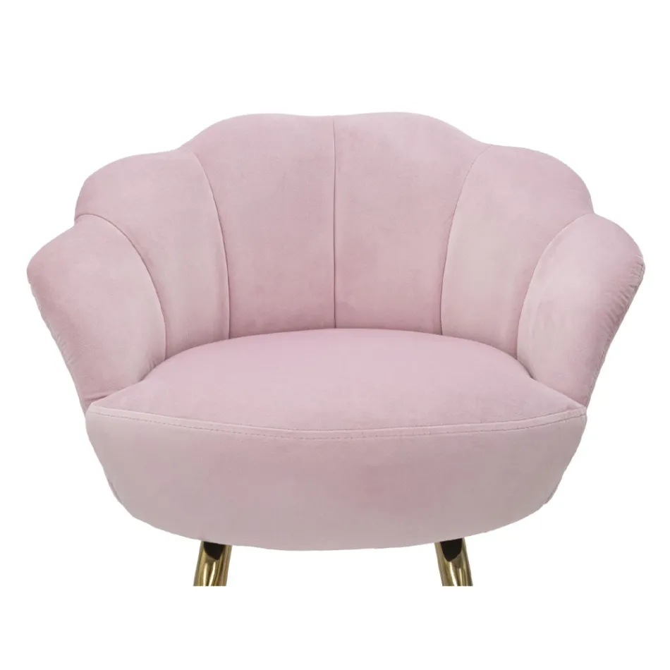 Hög pall i gyllene järn med säte täckt i sammet - Annina Viadurini