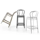 Pall av hög polypropen med fotstöd, 4 delar - Gaya Viadurini