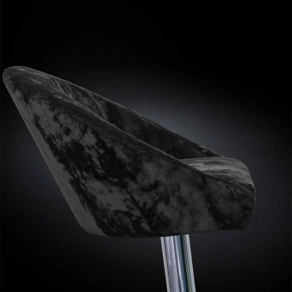 Hög pall i sammet och stål med justerbar lyft tillverkad i Italien - Bilbao Viadurini