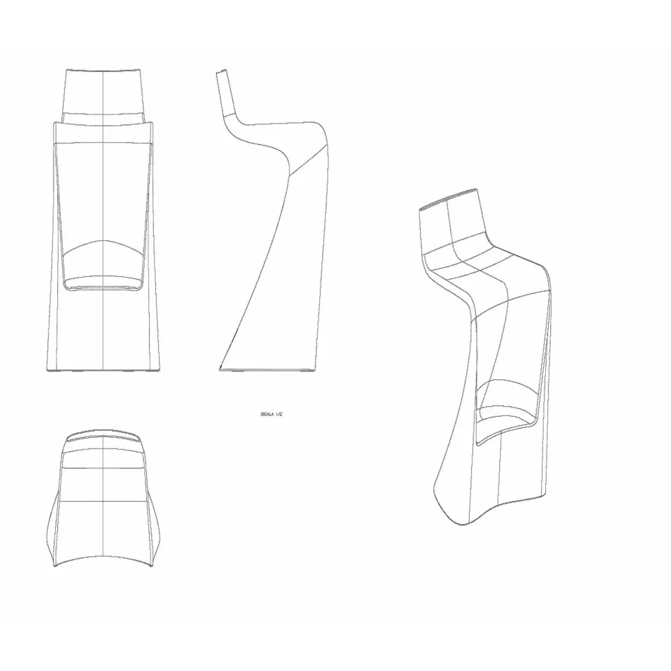 Wing Vondom modern design barstol i polyeten Viadurini