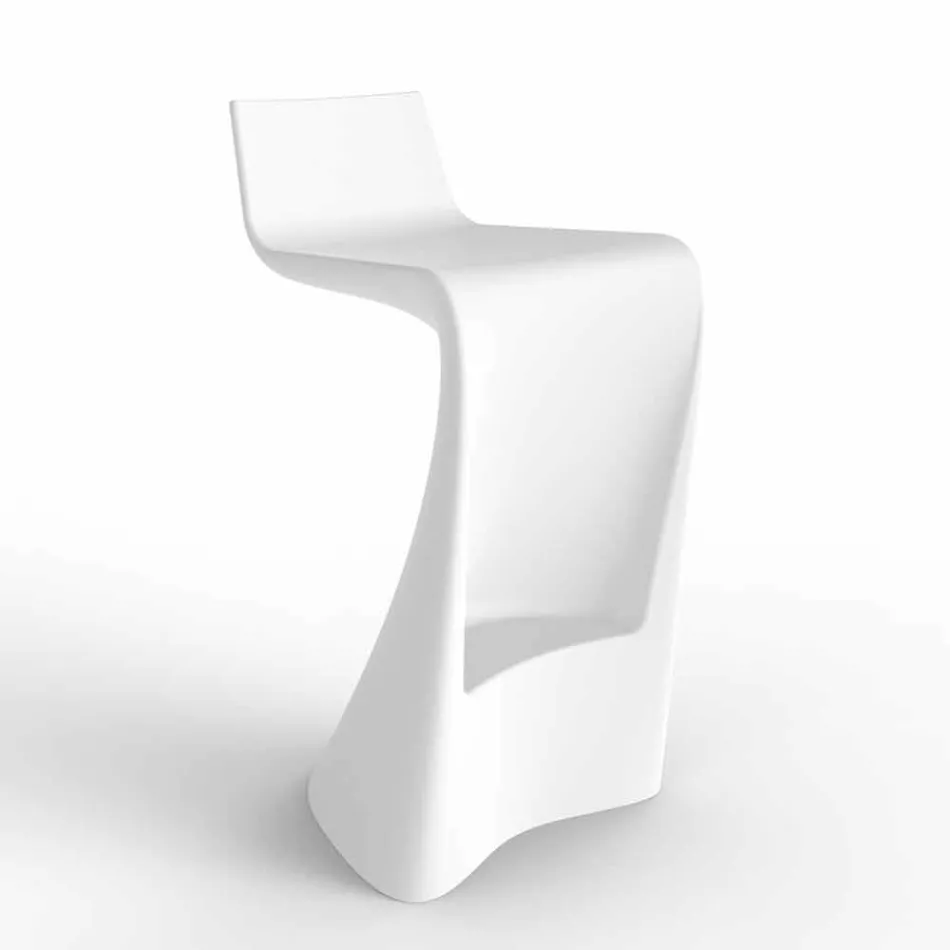 Wing Vondom modern design barstol i polyeten Viadurini