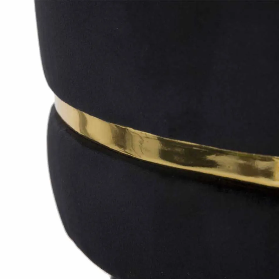 Rund barstol i trä och tyg av modern design - Rupert Viadurini