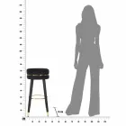 Rund barstol i trä och tyg av modern design - Rupert Viadurini