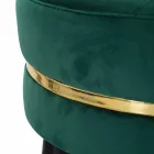 Rund barstol i trä och tyg av modern design - Rupert Viadurini